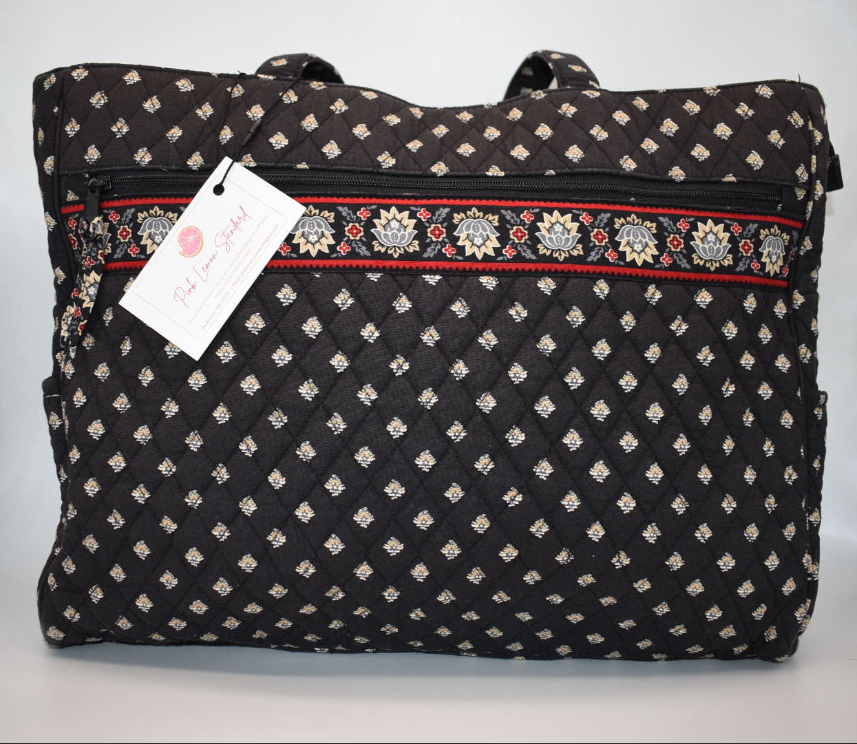 Vera Bradley Laptop Work Tote Bag in "Classic Black" Pattern