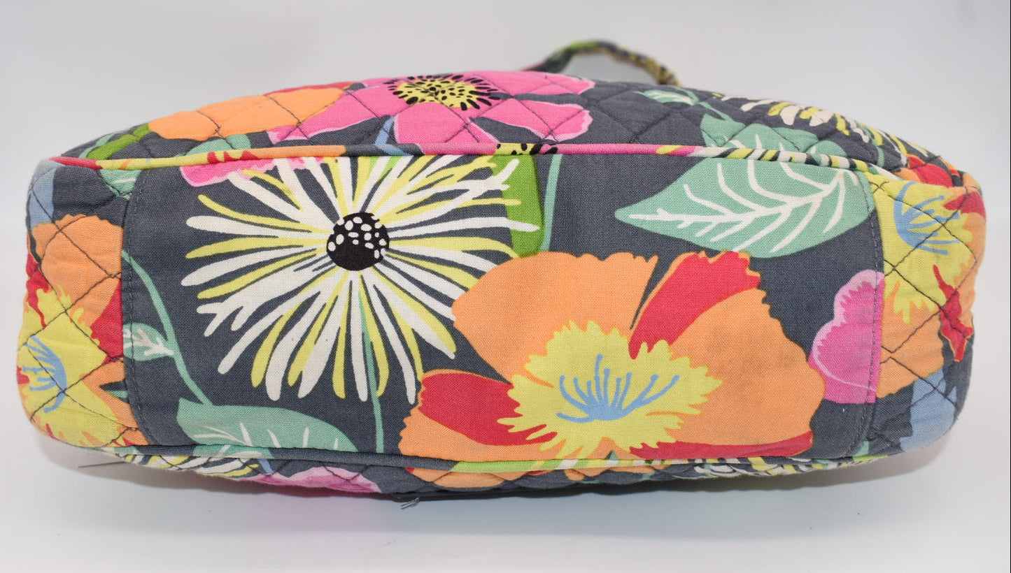 Vera Bradley Convertible Flap Shoulder Bag in "Jazzy Blooms" Pattern