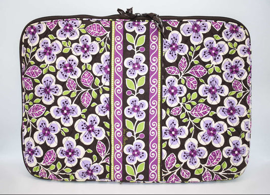 Vera Bradley 17" Laptop Sleeve in "Plum Petals" Pattern