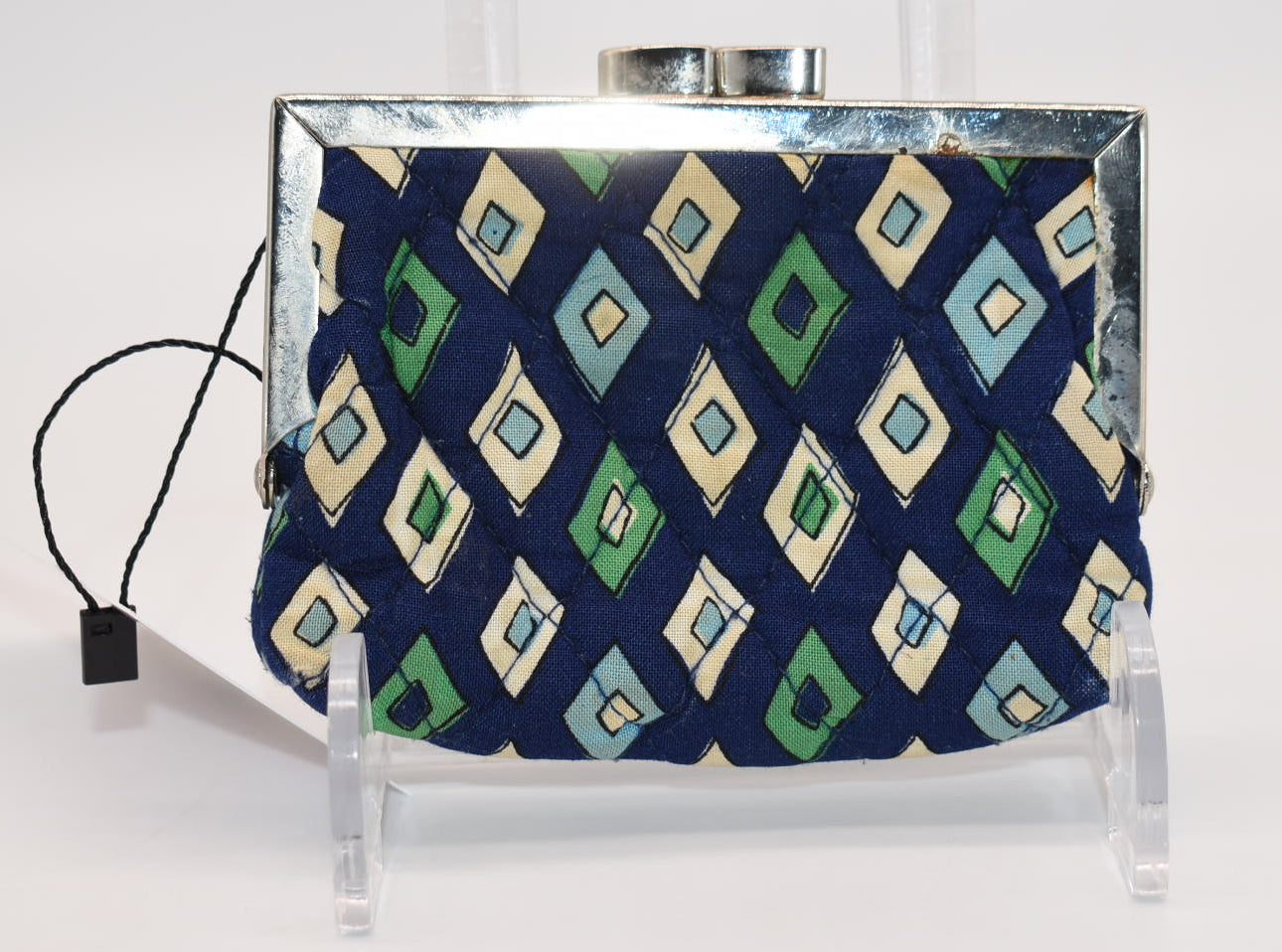 Vera Bradley Kisslock Coin Wallet in "Mediterranean Blue- Opposite" Pattern