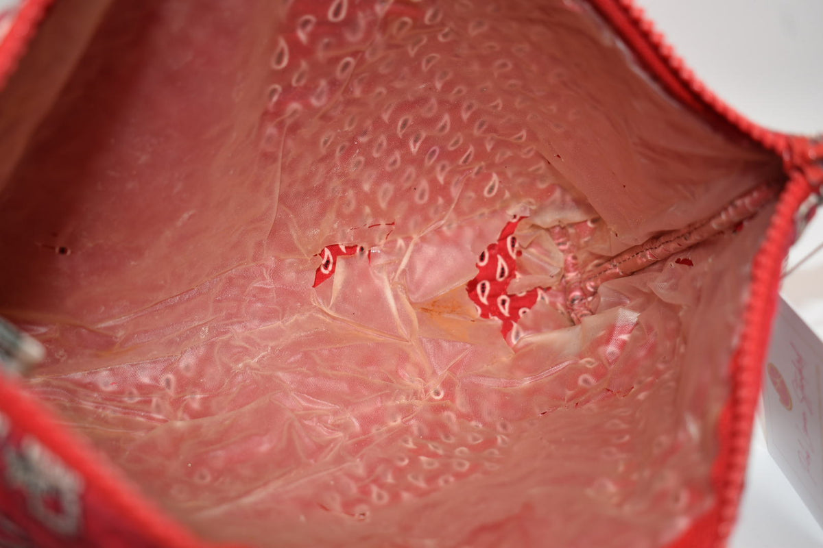 Vera Bradley XL Cosmetic Bag in "Red Bandana" Pattern