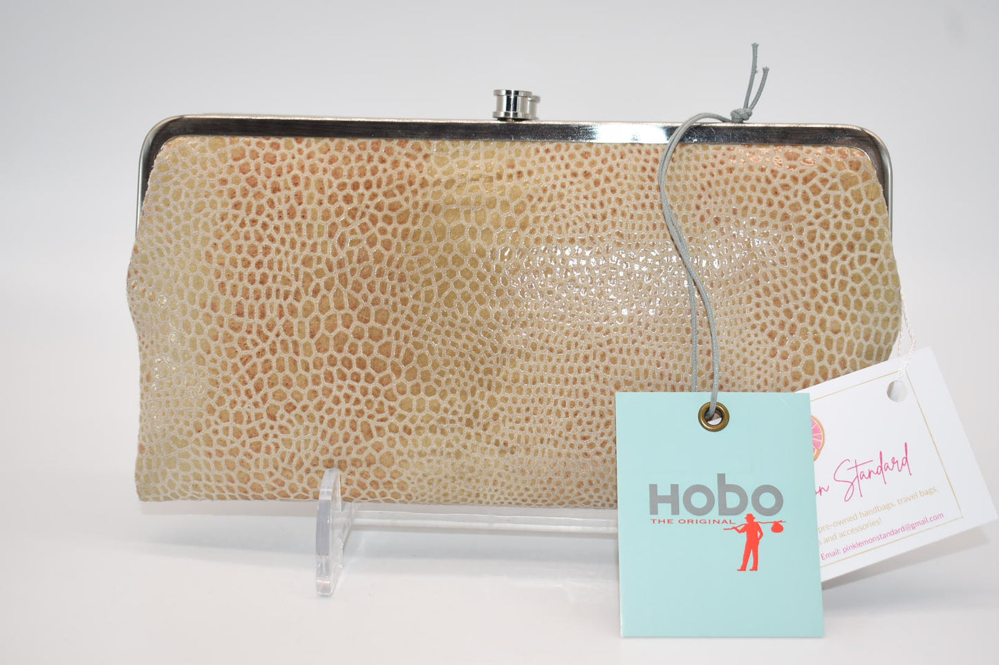 HOBO Lauren Clutch Wallet in Honey Snake