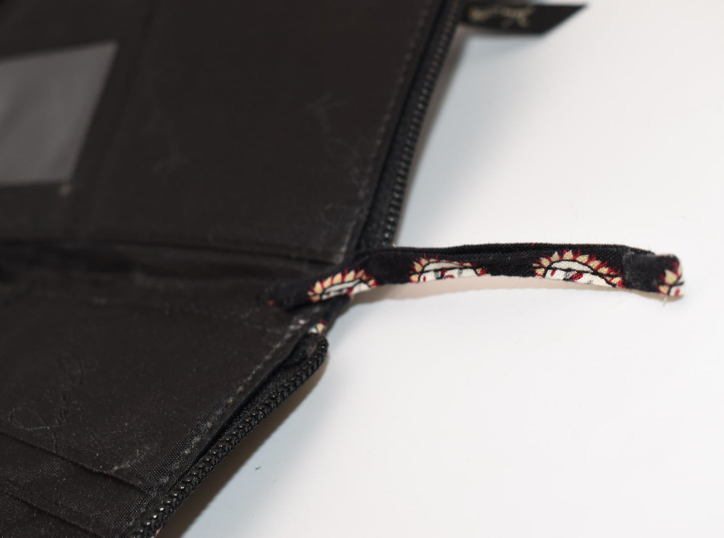 Vera Bradley Zip Around Wallet in "Classic Black " Pattern