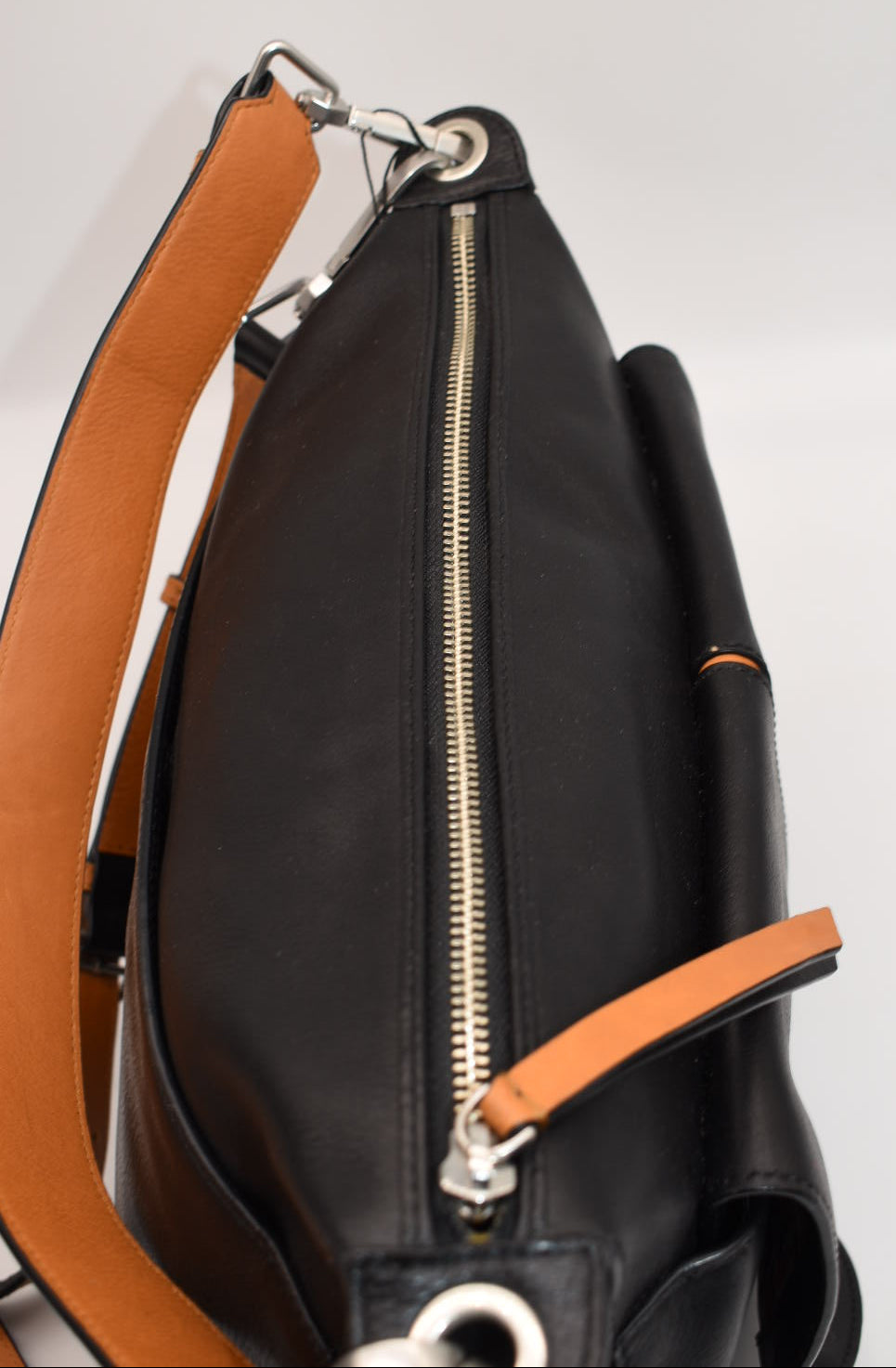 Vera Bradley Gallatin Leather Sidesaddle Convertible Crossbody in Black