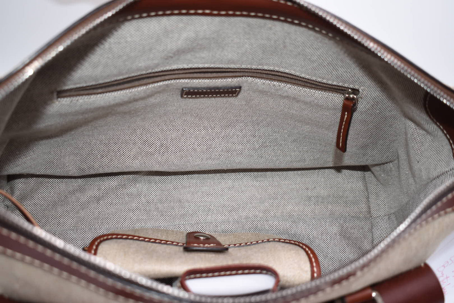 Dooney & Bourke Signature Double Pocket Satchel Bag with Matching Pouch