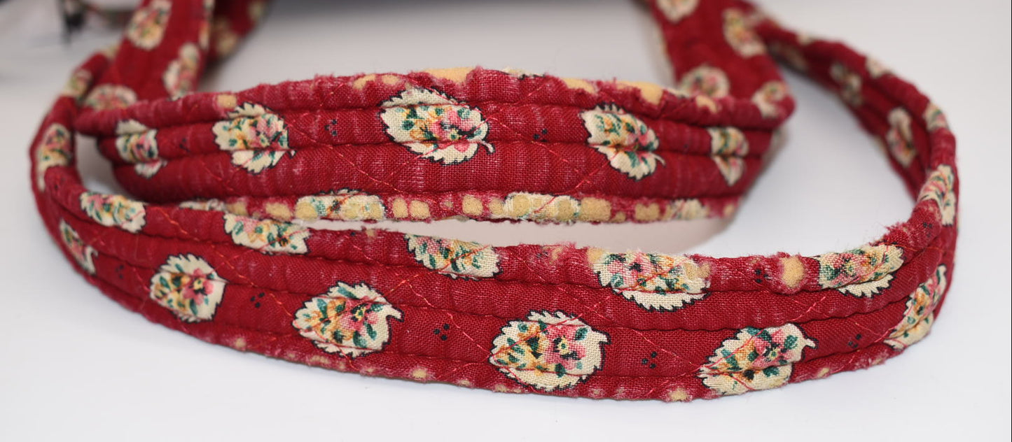 Vera Bradley Small Villager Tote Bag in "Red Leaf" Pattern