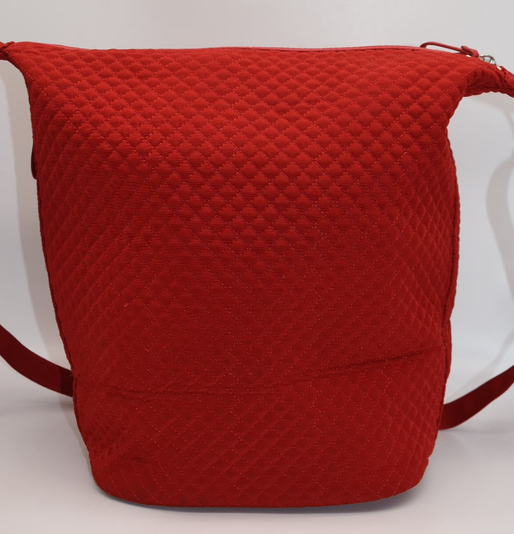 Vera Bradley Carson Microfiber Shoulder Hobo Bag in "Cardinal Red"