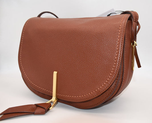 Vera Bradley Carson Leather Saddle Crossbody Bag in Acron