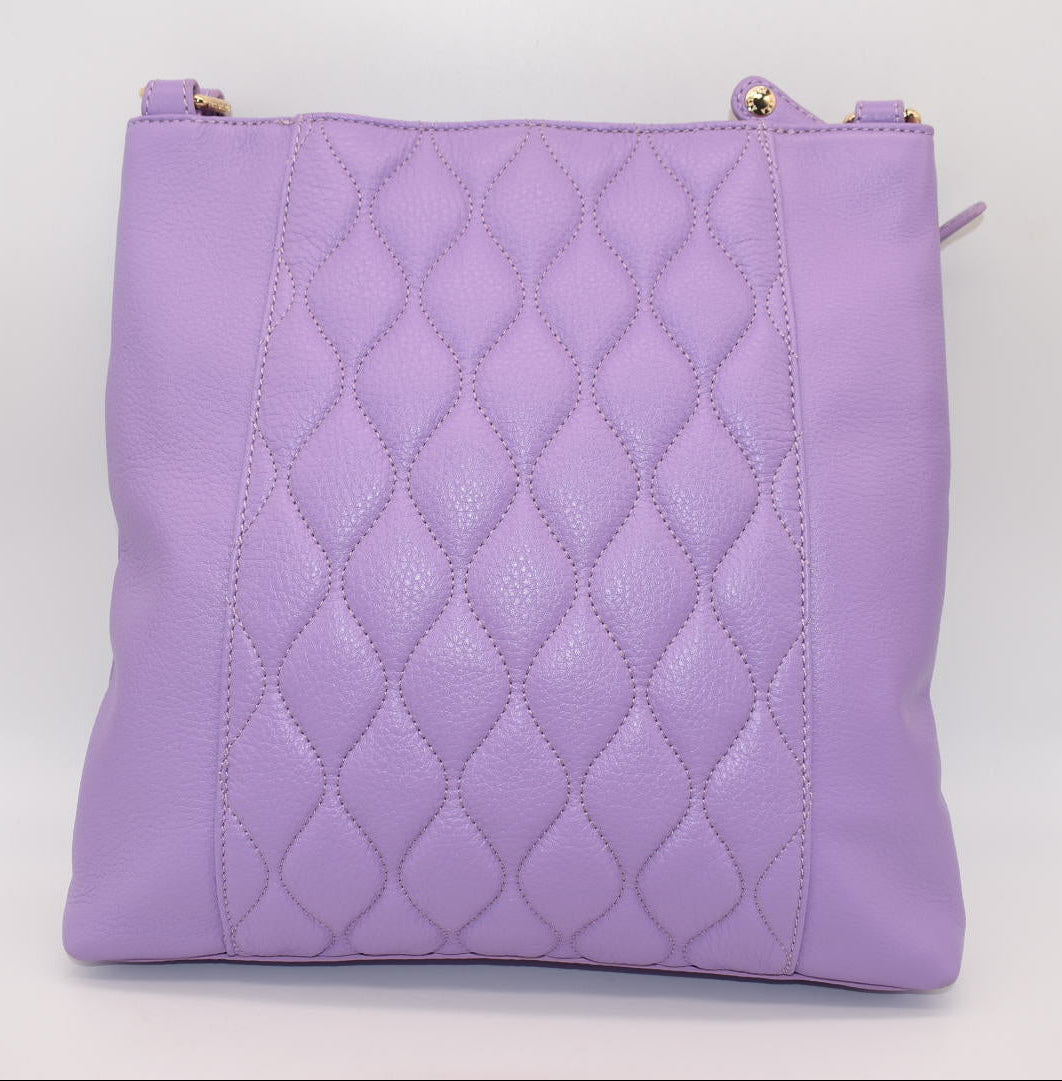 Vera Bradley Quilted Leather Molly Crossbody Bag in Lavendar