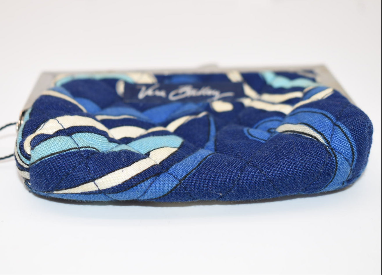 Vera Bradley Kisslock Coin Purse in "Mediterranean Blue" Pattern