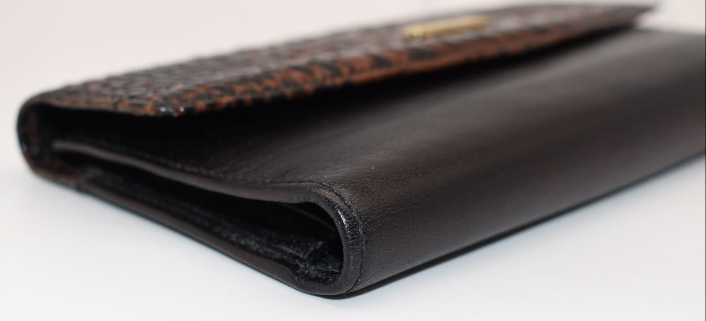 Brahmin Soft Checkbook Wallet in Tuscan Tri-Texture
