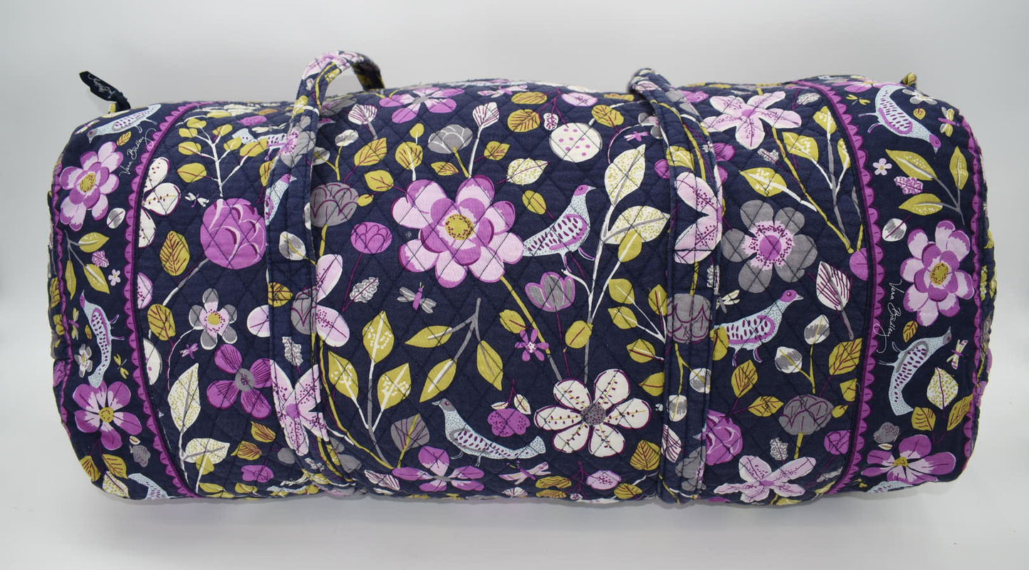 Vera Bradley XL Duffel Bag in "Floral Nightingale" Pattern