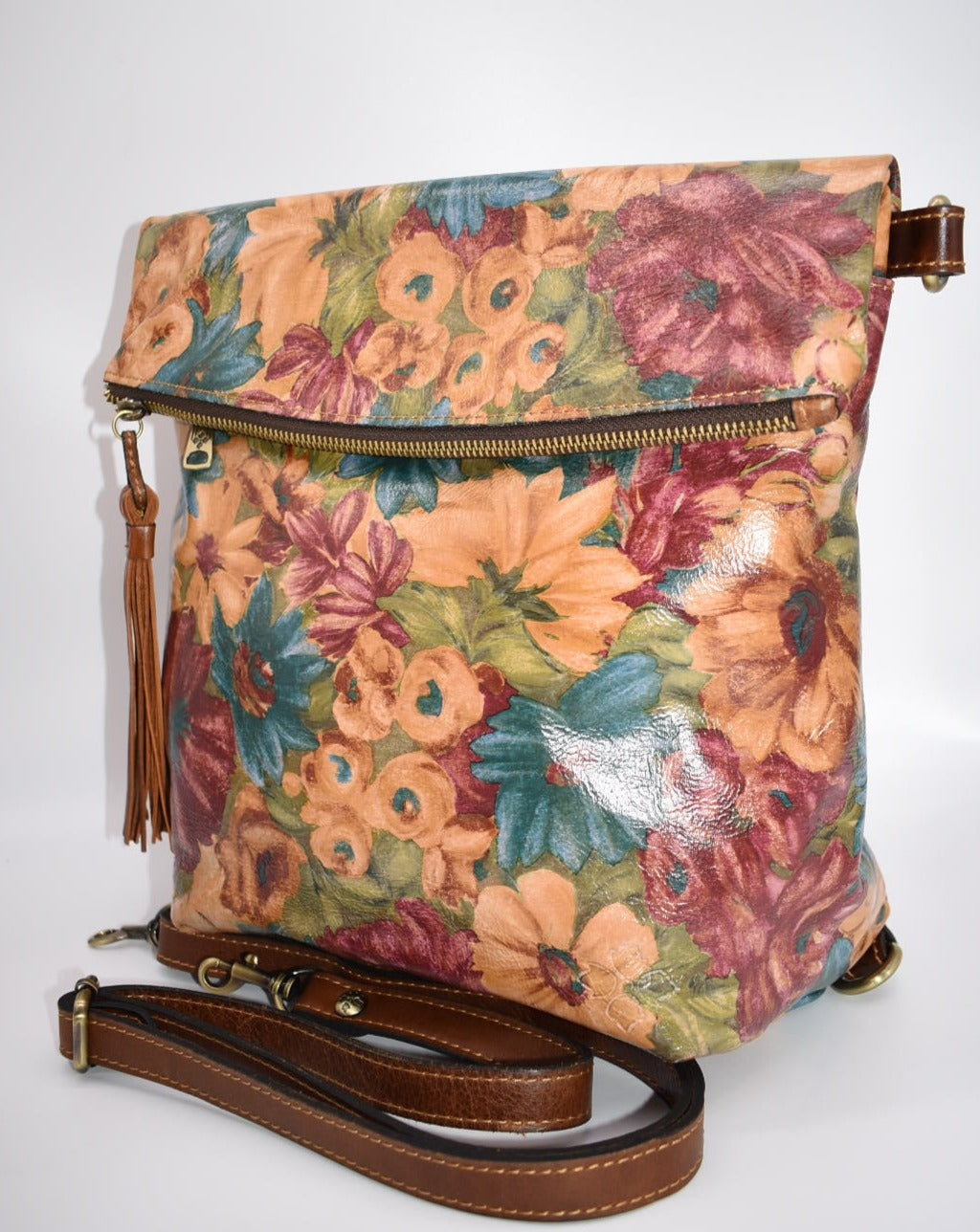 Patricia Nash Luzille Convertible Backpack in Fresco Bouquet