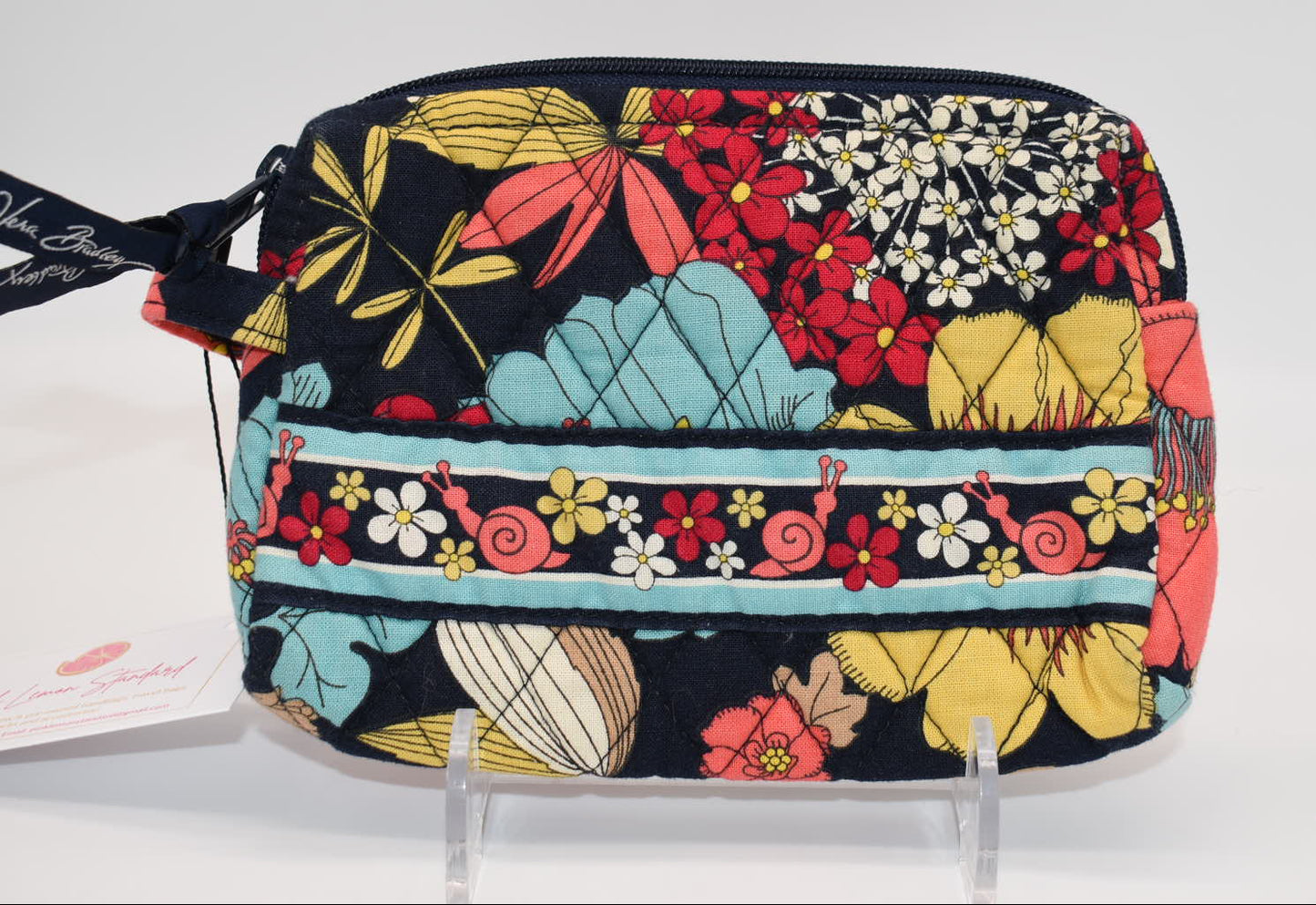 Vera Bradley Medium Cosmetic Bag in "Happy Snails" Pattern