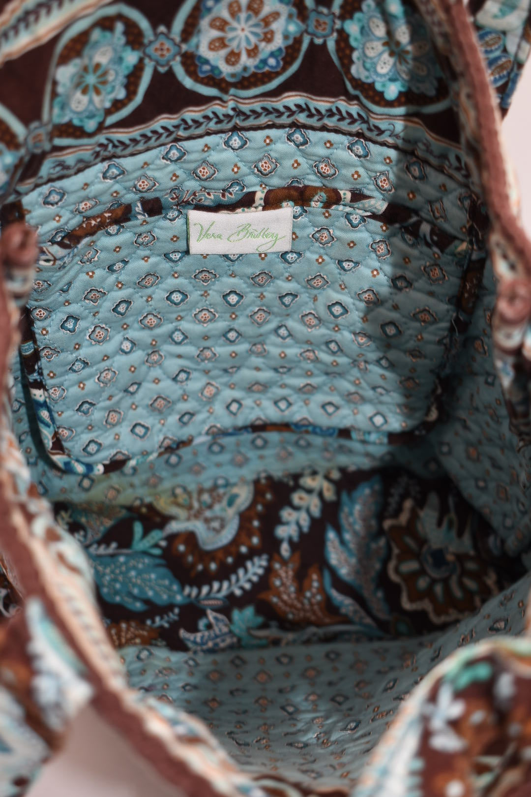 Vera Bradley Quilted Cotton Everyday Tote Bag in "Java Blue" Pattern
