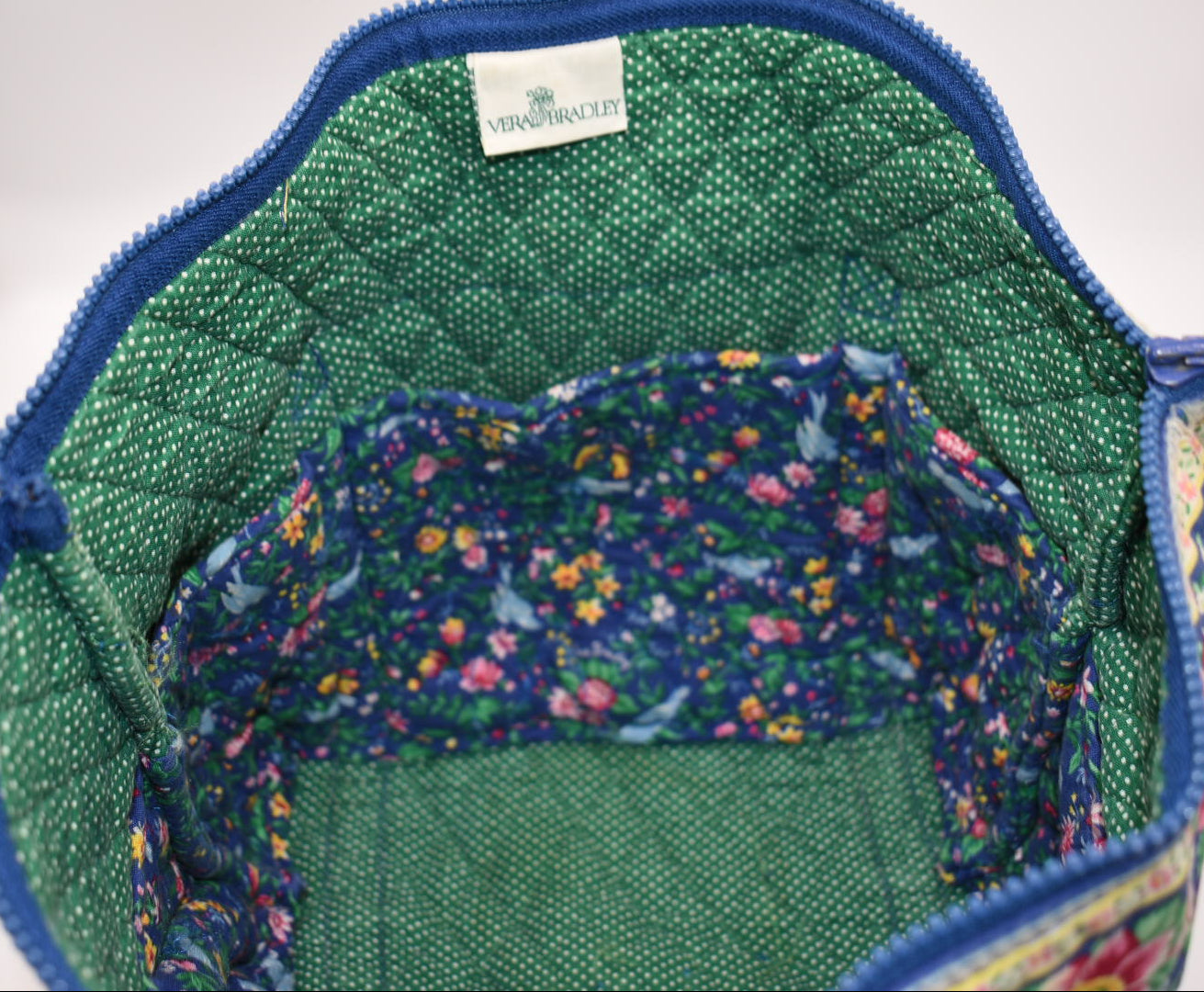 Vintage Vera Bradley Paddy Tote Bag in "Bluebird-1998" Pattern