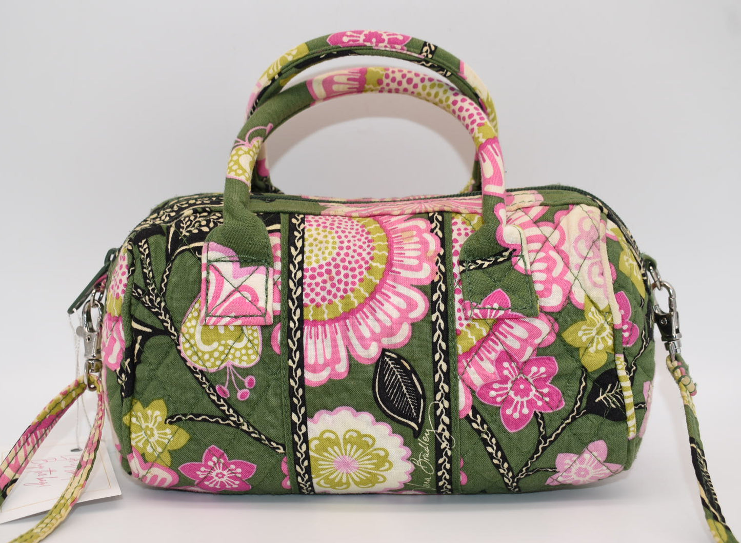 Vera Bradley Convertible Mini Satchel Bag in "Olivia Pink" Pattern