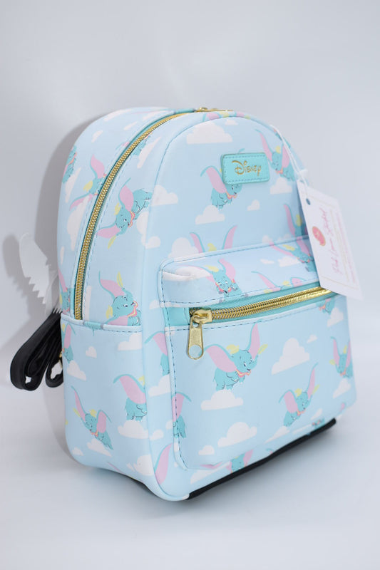 LoungeFly Dumbo Flying Clouds Mini Backpack