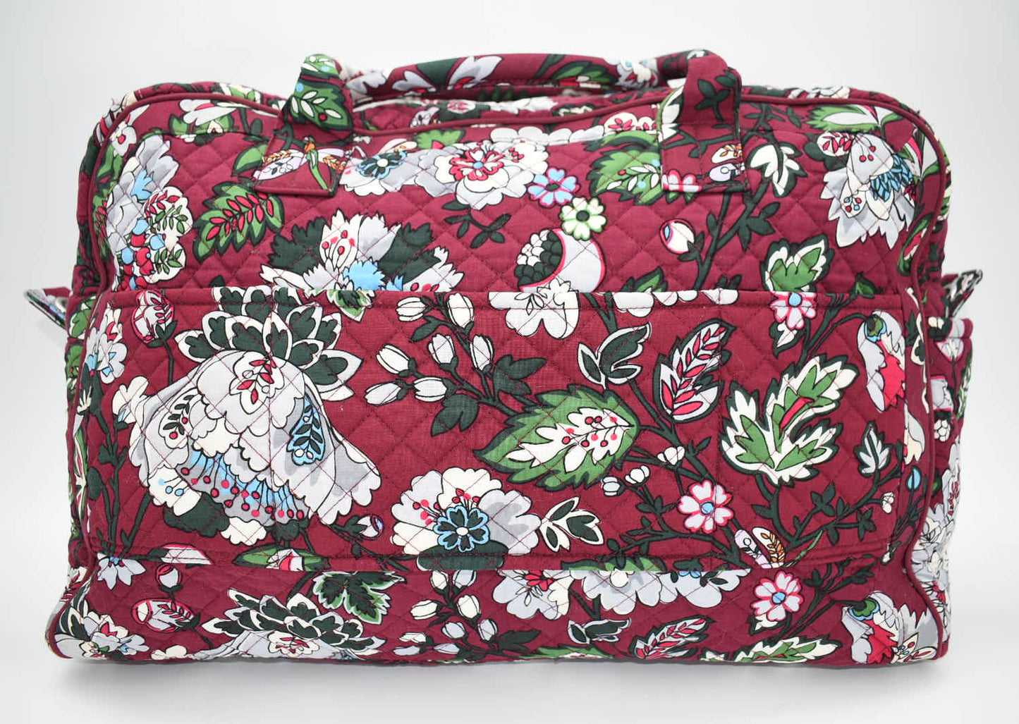 Vera Bradley Iconic Weekender Travel Bag in "Bordeaux Blooms" Pattern