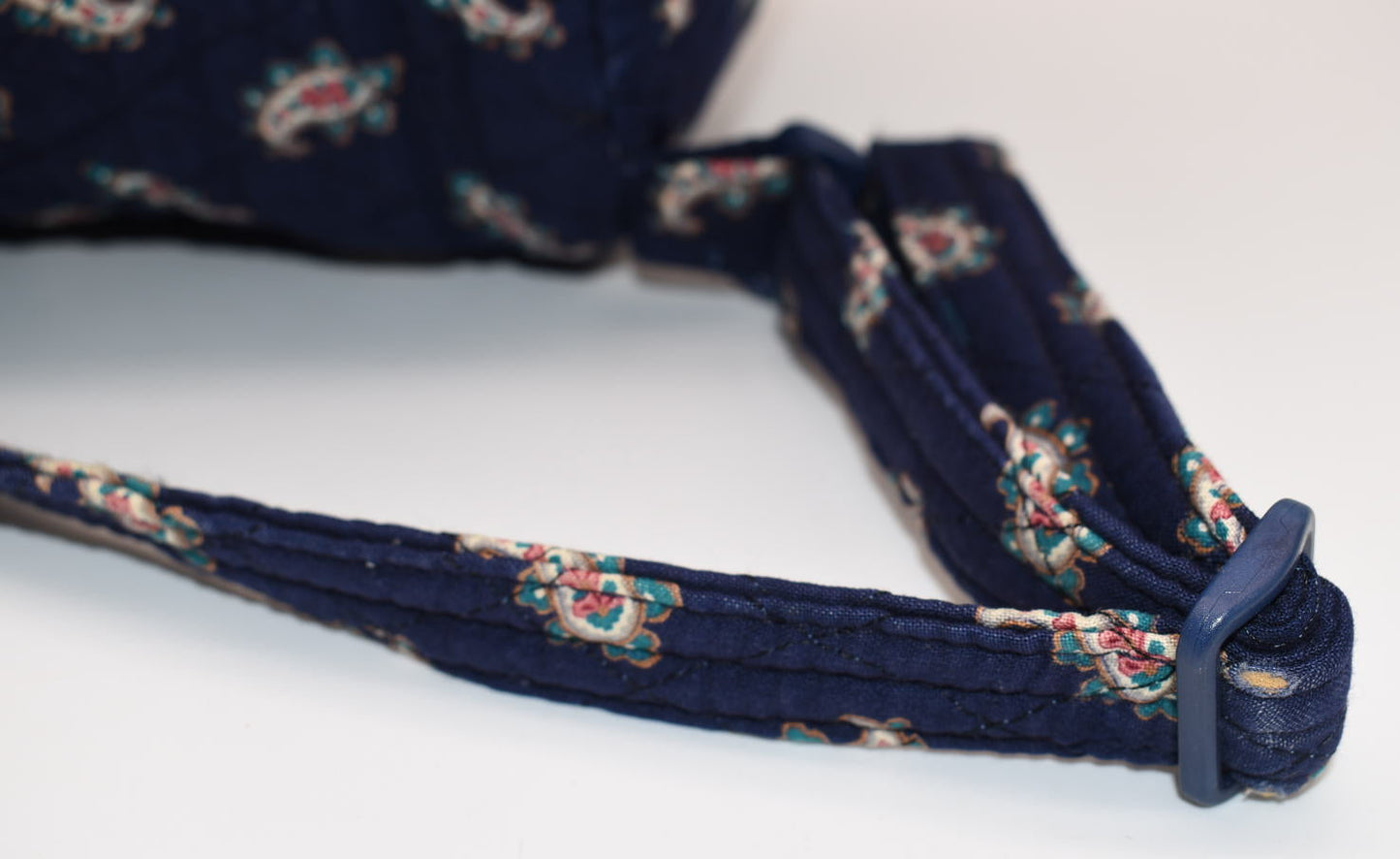 Vintage Vera Bradley Drawstring Sling Bag in "Navy -1991" Pattern