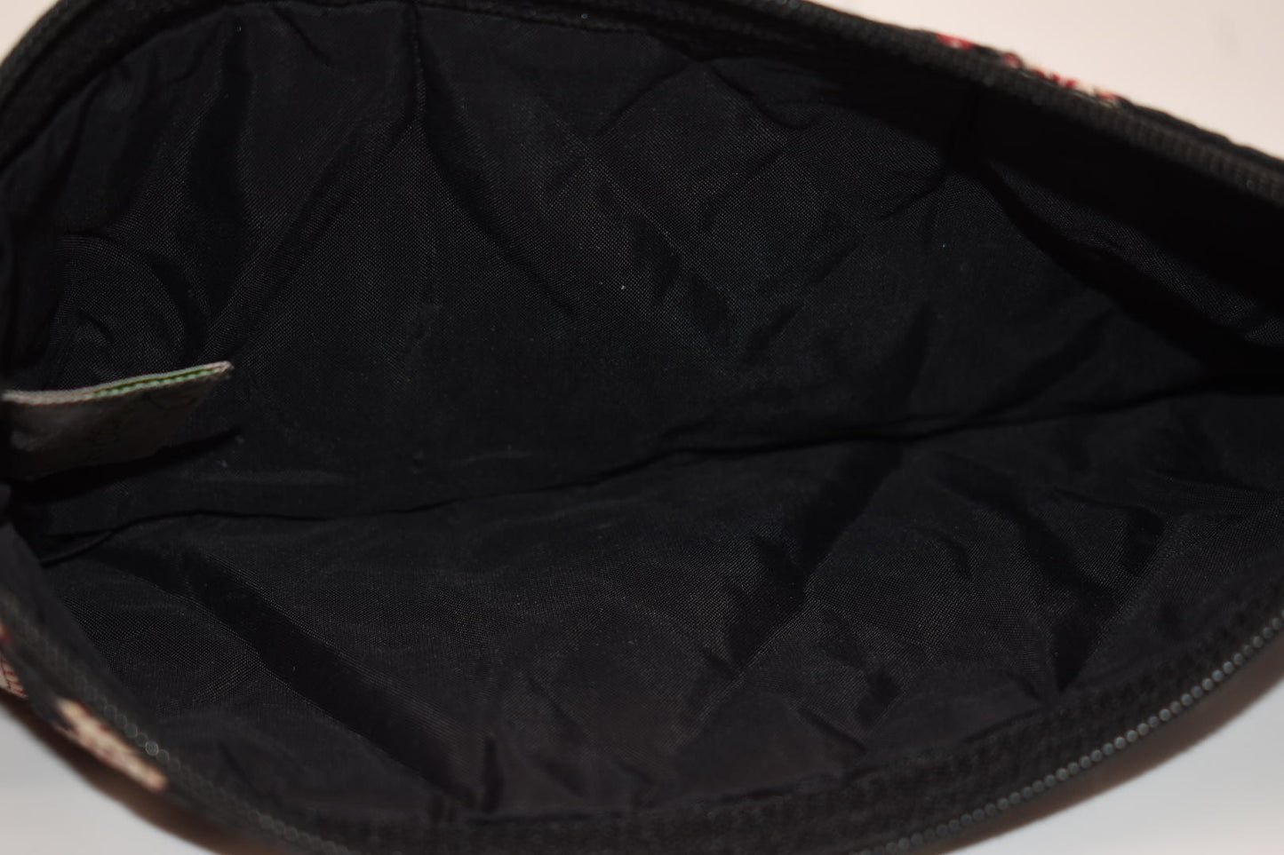Vera Bradley Brush & Pencil Cosmetic Zip Pouch in "Classic Black" Pattern