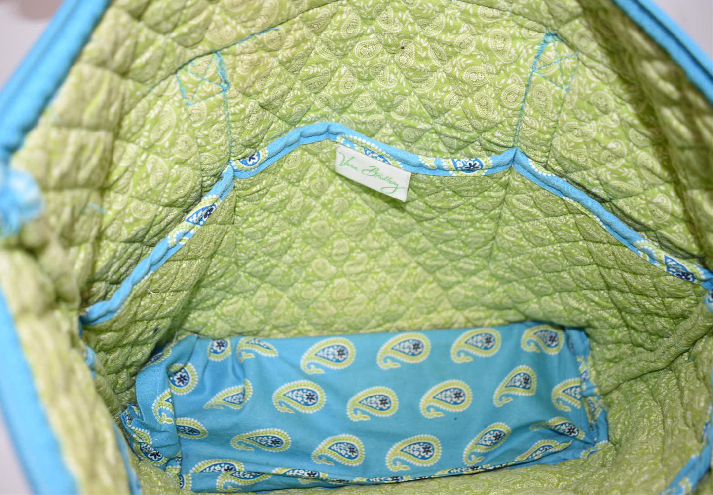 Vera Bradley Villager Tote Bag in "Bermuda Blue" Pattern