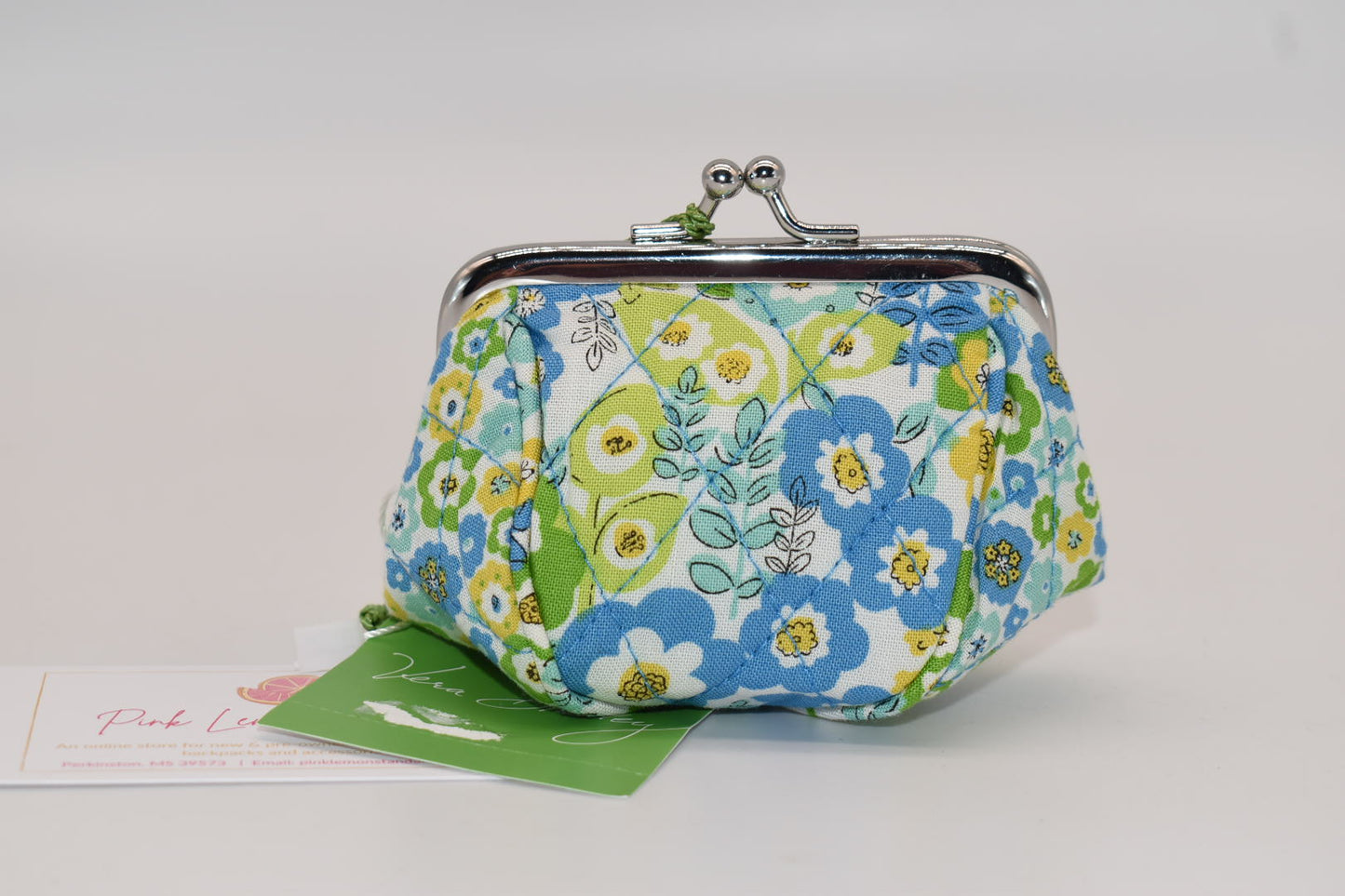 Vera Bradley Petite Kisslock Pouch in "English Meadow" Pattern