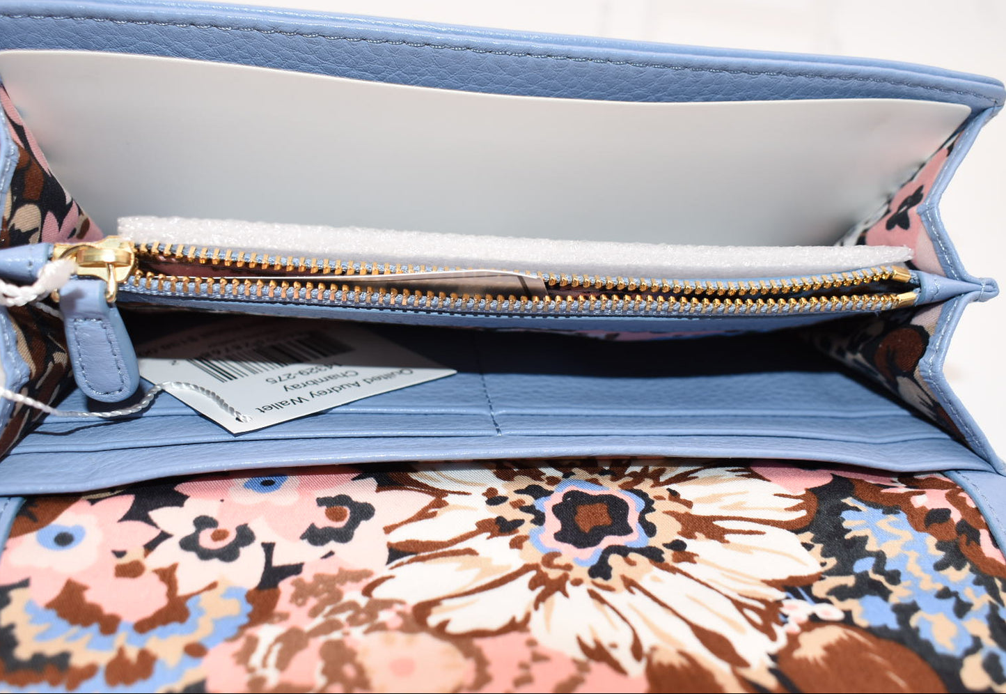 Vera Bradley Quilted Leather Audrey Wallet in Chambray