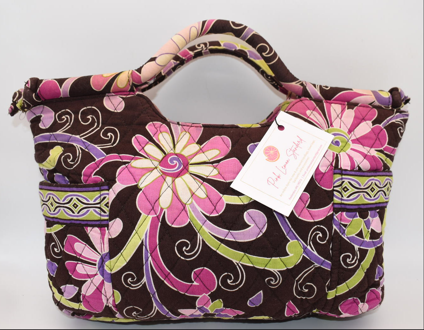 Vera Bradley Gabby Tote Bag in "Purple Punch" Pattern