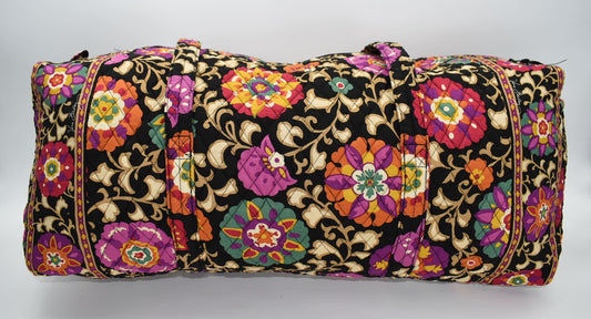 Vera Bradley XL Quilted Cotton Duffel Bag in "Suzani" Pattern