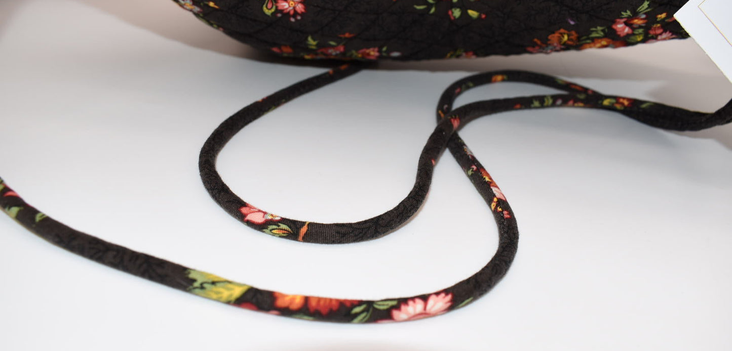 Vera Bradley Drawstring Back Sack Bag in "Chocolate" Pattern