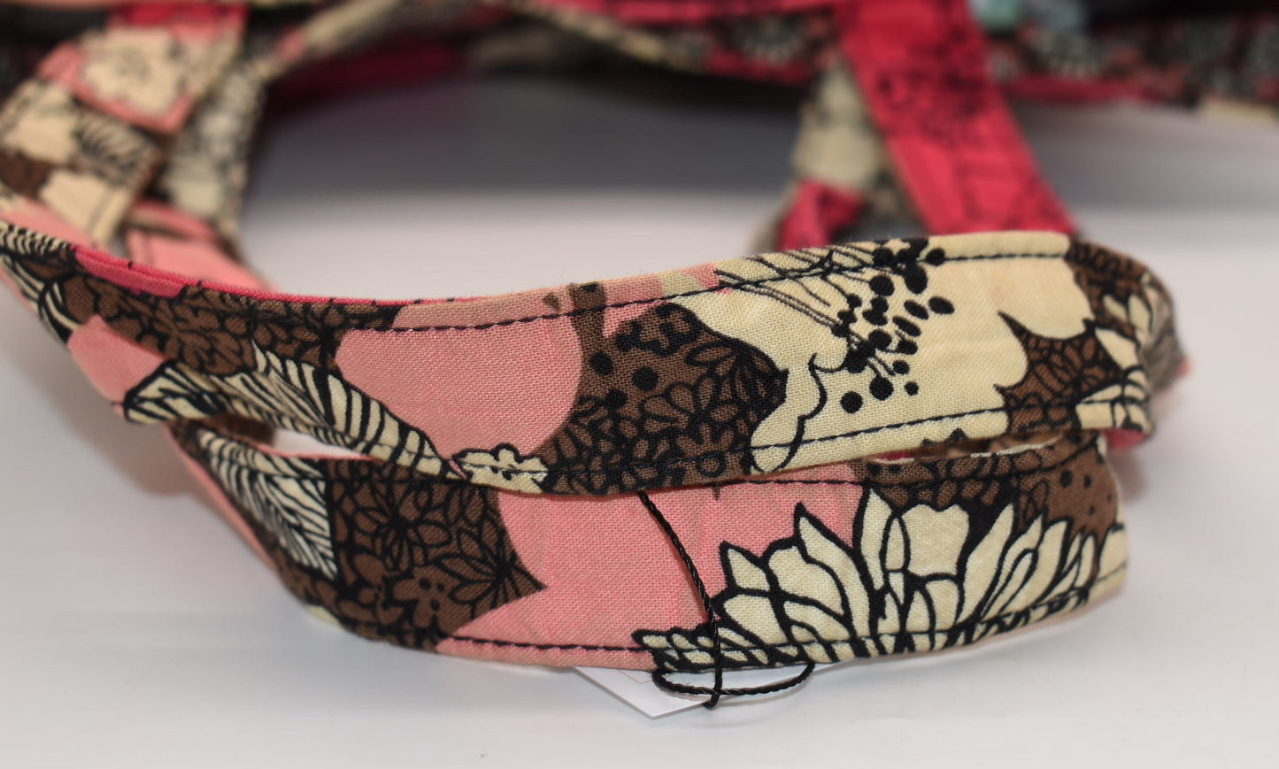 Vera Bradley Shoulder Tote Bag in "Mocha Rouge" Pattern