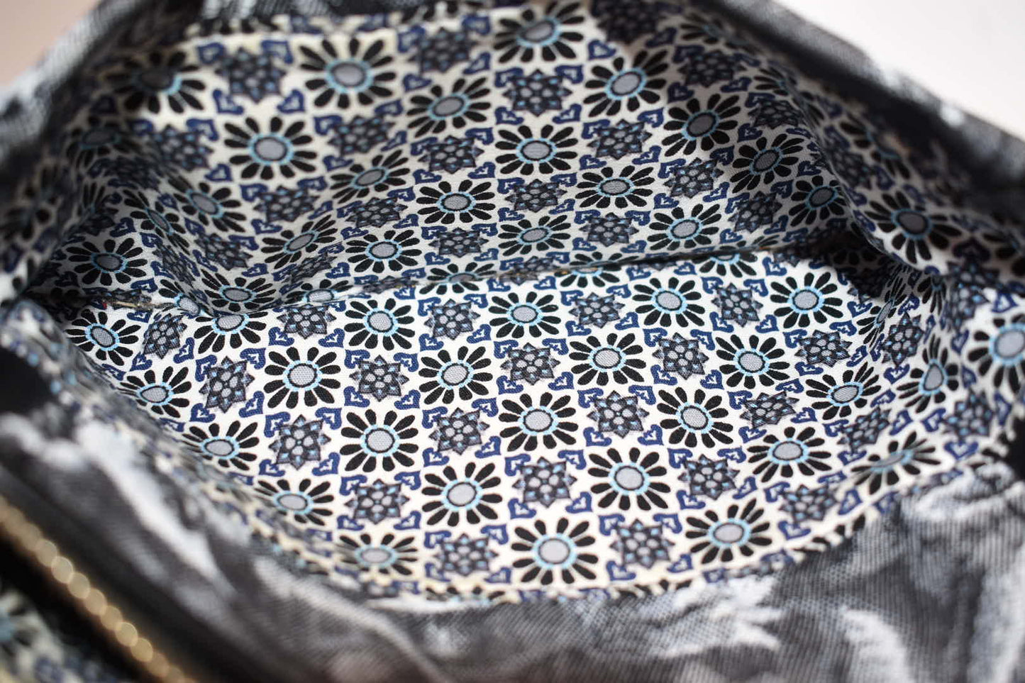 Vera Bradley Carryall Crossbody Bag in "Foxwood Navy" Pattern