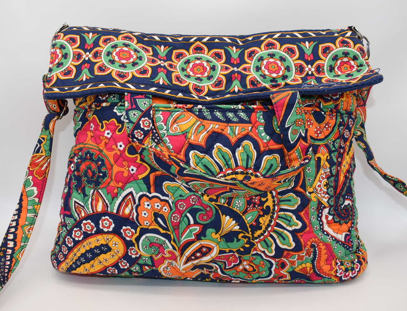 Vera Bradley Two-Way Convertible Tote Bag in "Venetian Paisley" Pattern