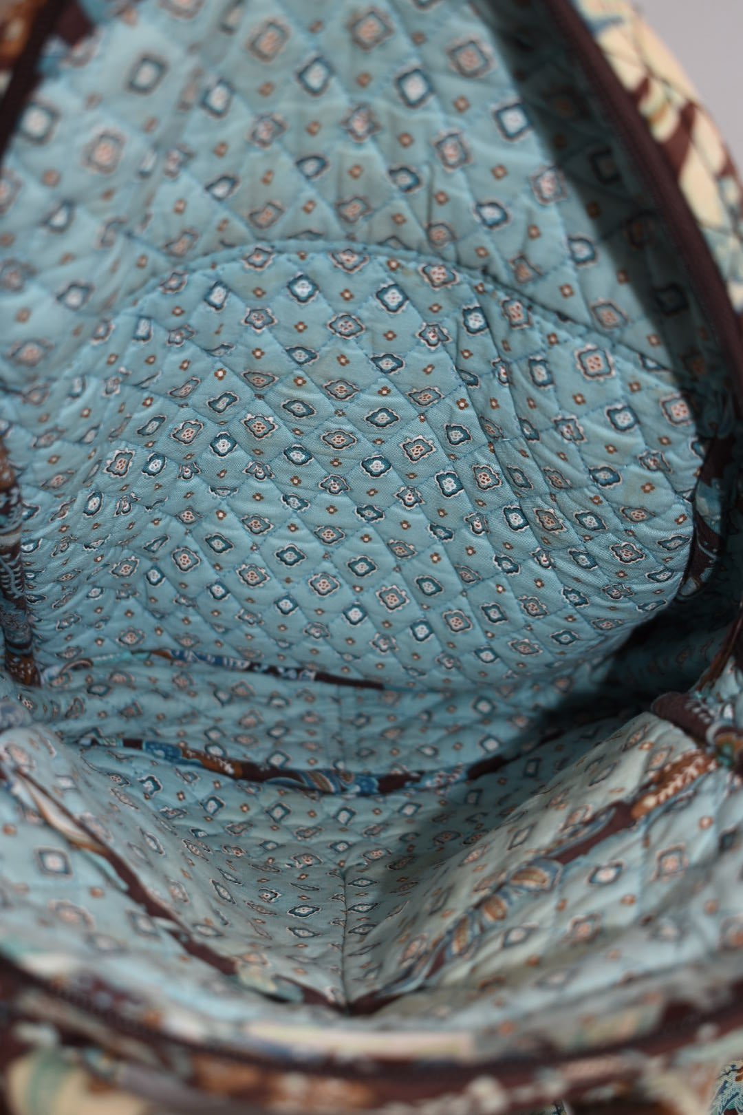 Vera Bradley Small Quilted Cotton Backpack in "Java Blue" Pattern