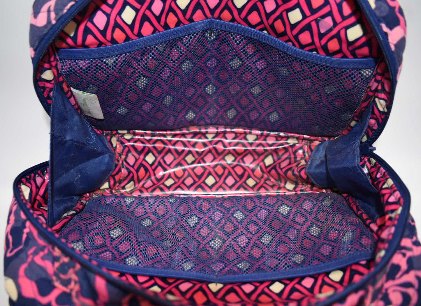 Vera Bradley Large Blush & Brush Makeup Case in "Katalina Pink" Pattern