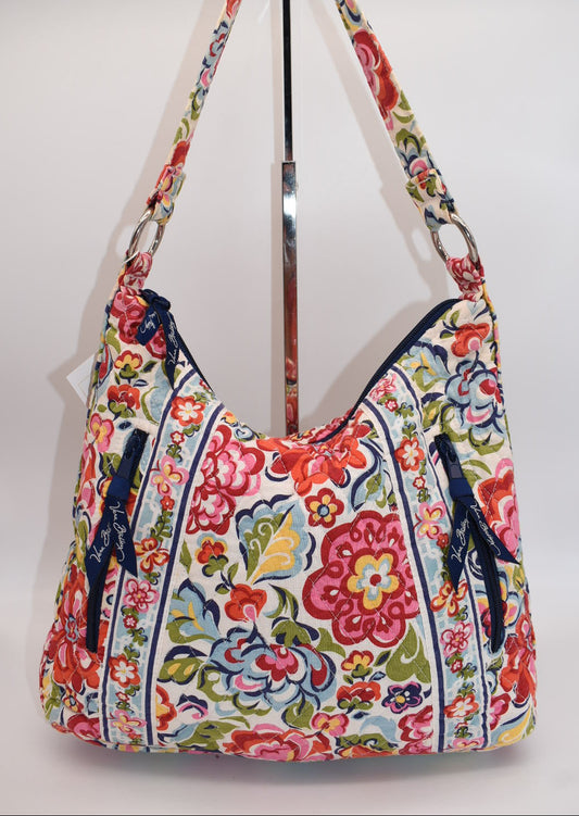 Vera Bradley Lisa Hobo Shoulder Bag in "Hope Garden" Pattern