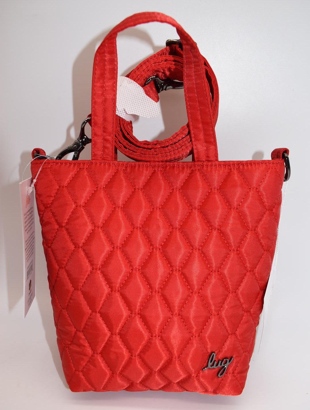 Lug Tip Toe Crossbody Bag in Poppy Red