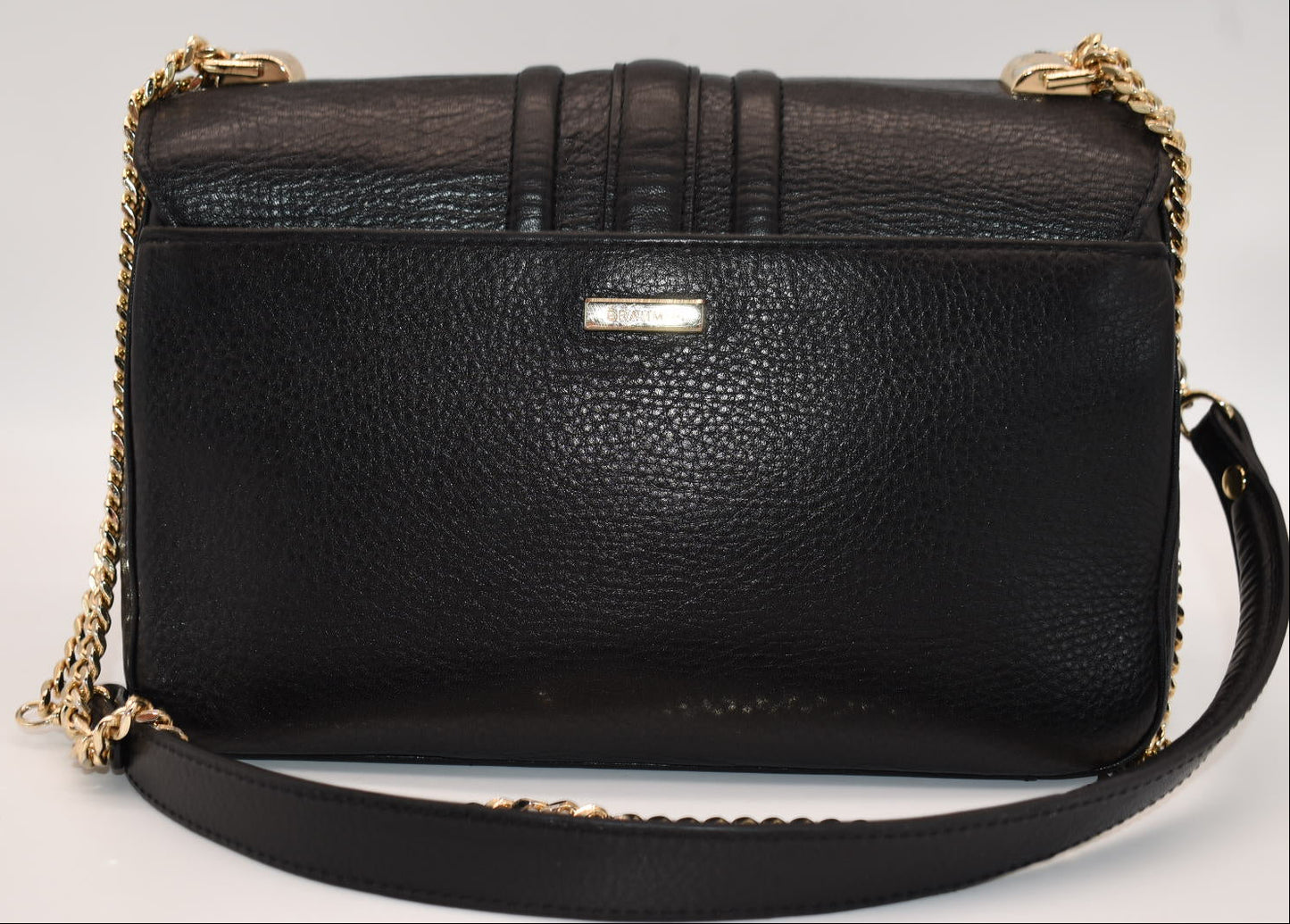 Brahmin Rosalie Crossbody Bag in Black Gryphon Leather
