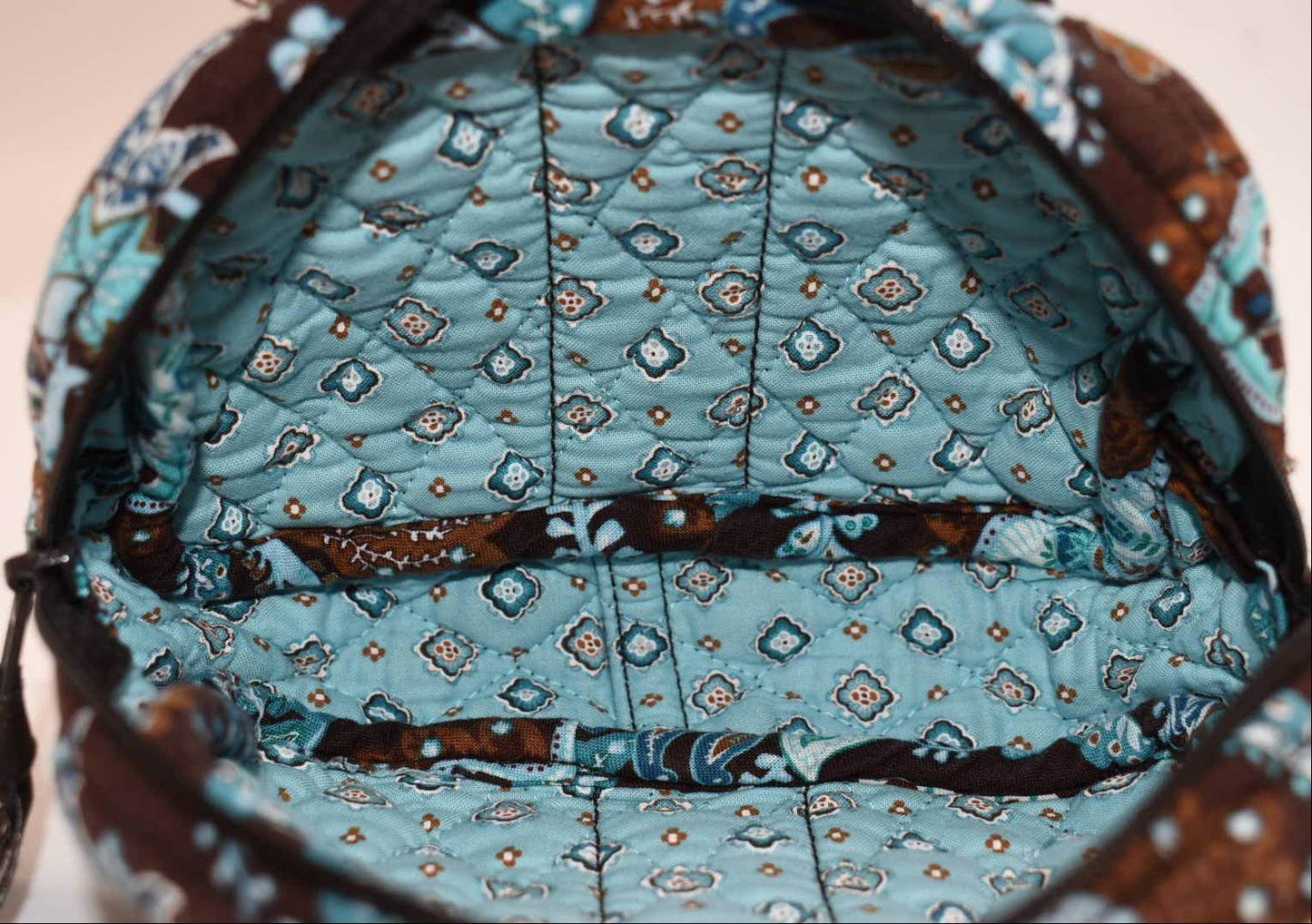 Vera Bradley Small Toiletry/Travel Tote Bag in "Java Blue" Pattern