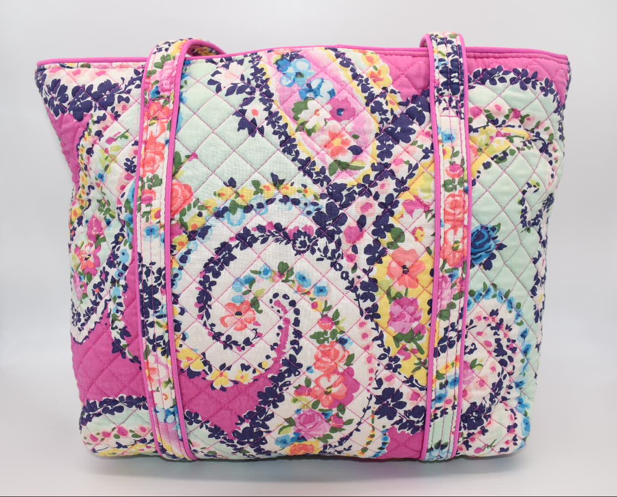 Vera Bradley Iconic Small Vera Tote Bag in "Wildflower Paisley" Pattern