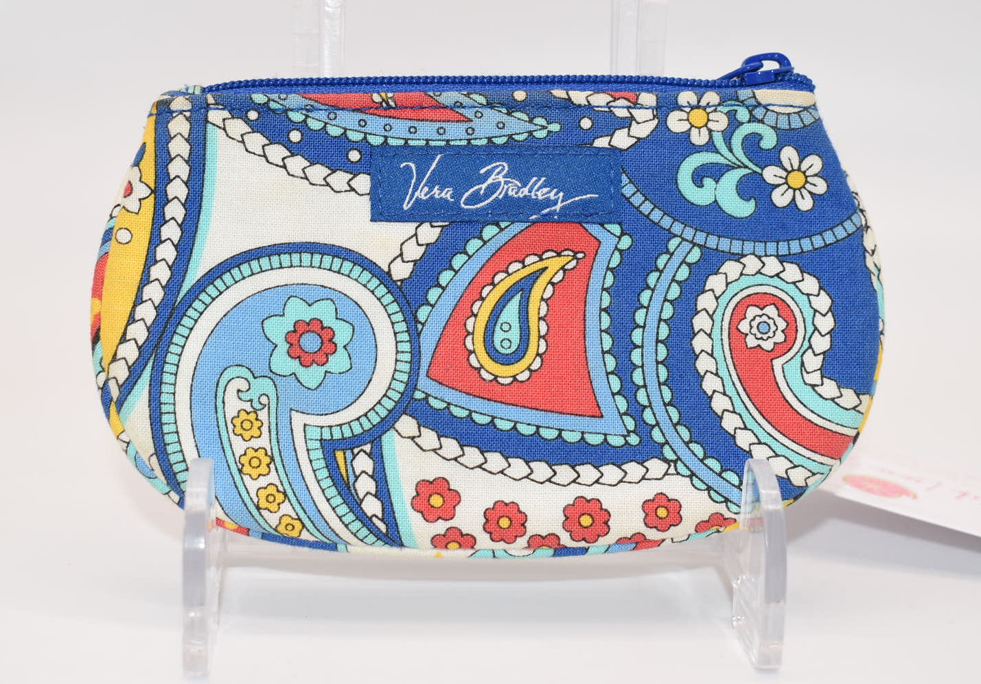 Vera Bradley Clip Zip ID Case in "Marina Paisley" Pattern