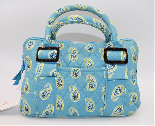 Vera Bradley Lucy Small Bowler Bag in "Bermuda Blue" Pattern
