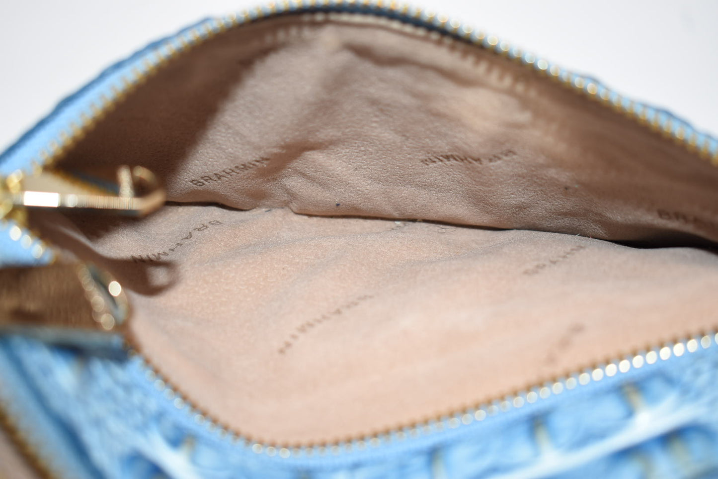 Brahmin Leather Wristlet in Aura Blue Melbourne