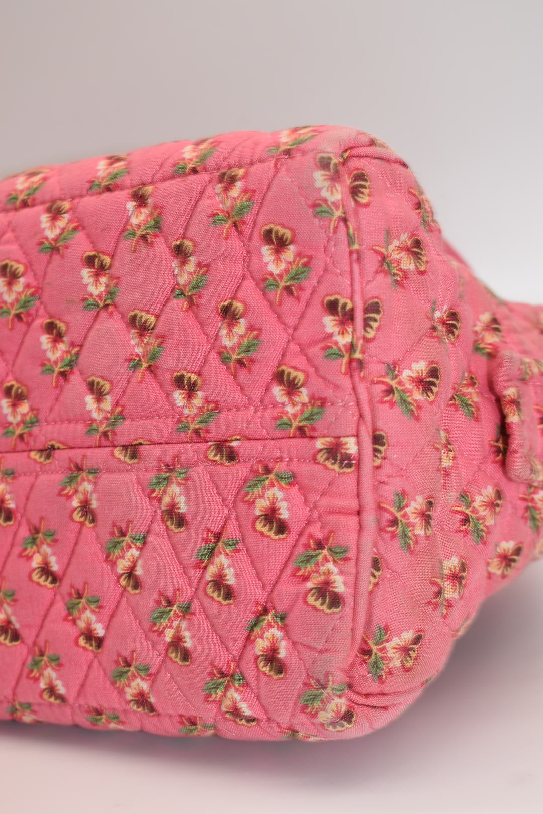 Vera Bradley Small Bowler Satchel Bag in "Pink Pansy" Pattern