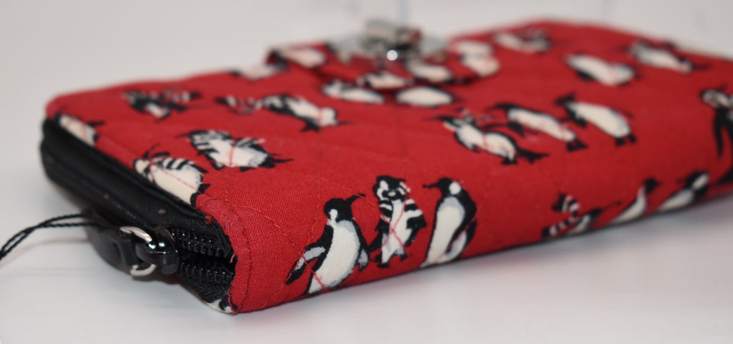 Vera Bradley Turnlock Wallet in "Playful Penguins" Pattern