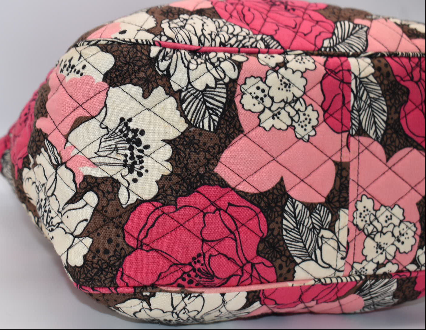 Vera Bradley Shoulder Tote Bag in "Mocha Rouge" Pattern