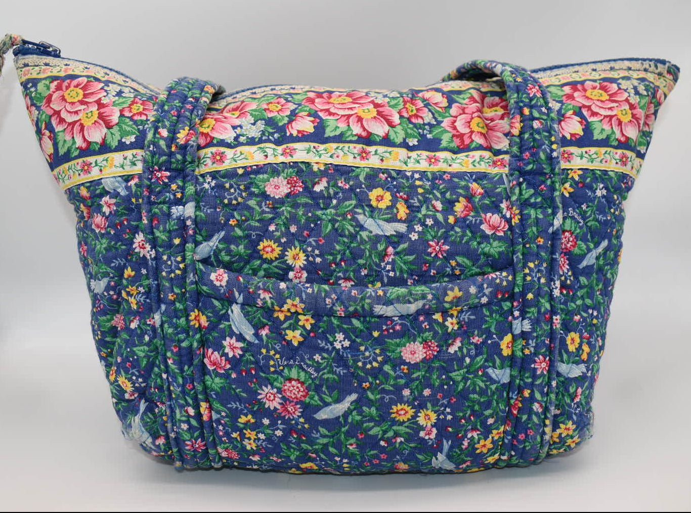 Vintage Vera Bradley Paddy Tote Bag in "Bluebird-1998" Pattern