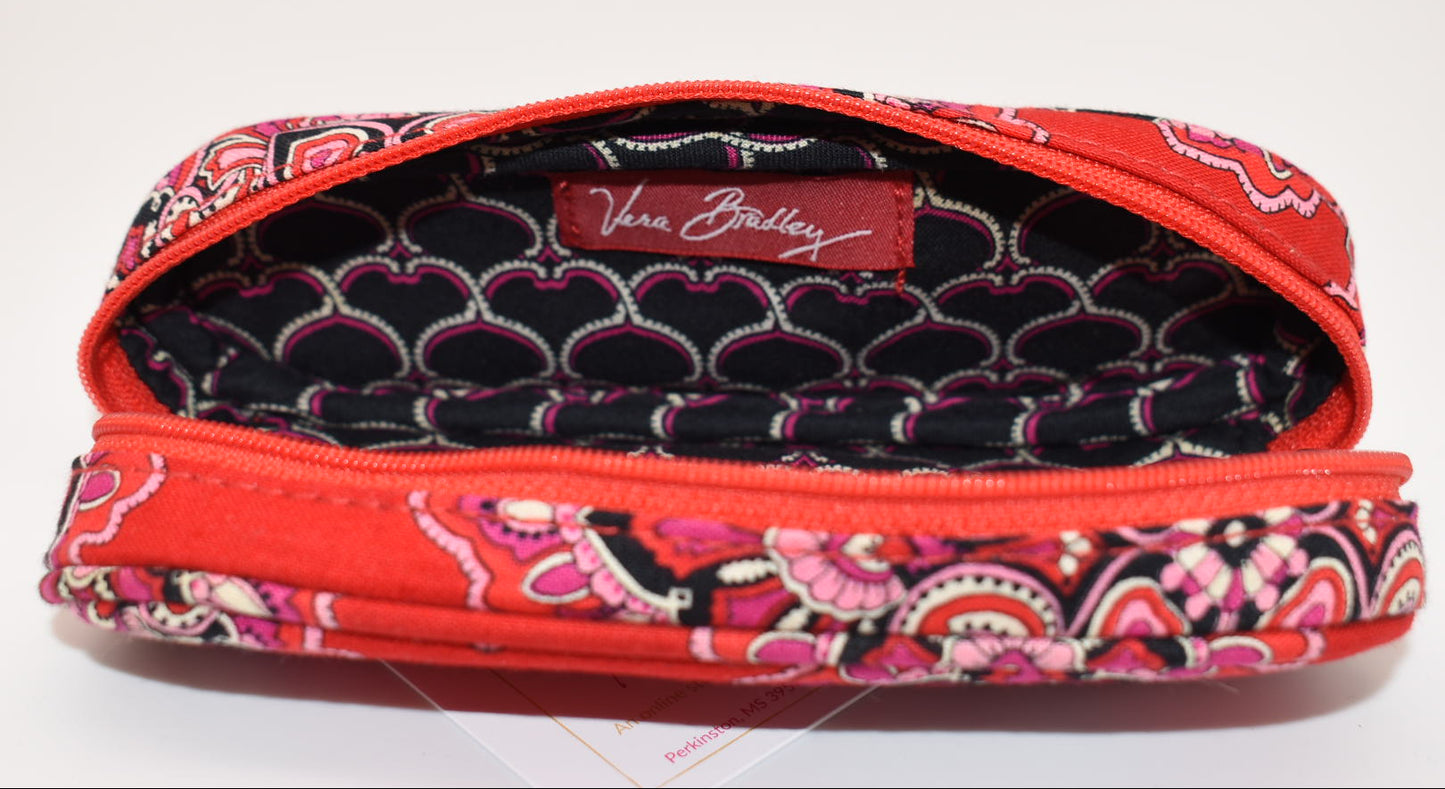 Vera Bradley Cosmetic Brush & Pencil Case in "Frankly Scarlet" Pattern