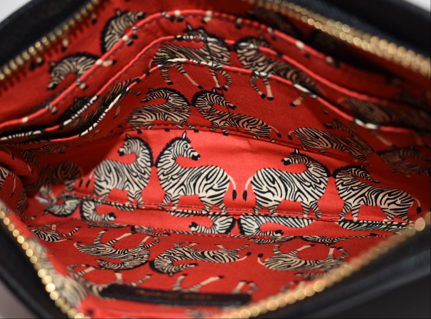 Vera Bradley Mia Leather Wristlet in "Uptown Stripes" Pattern